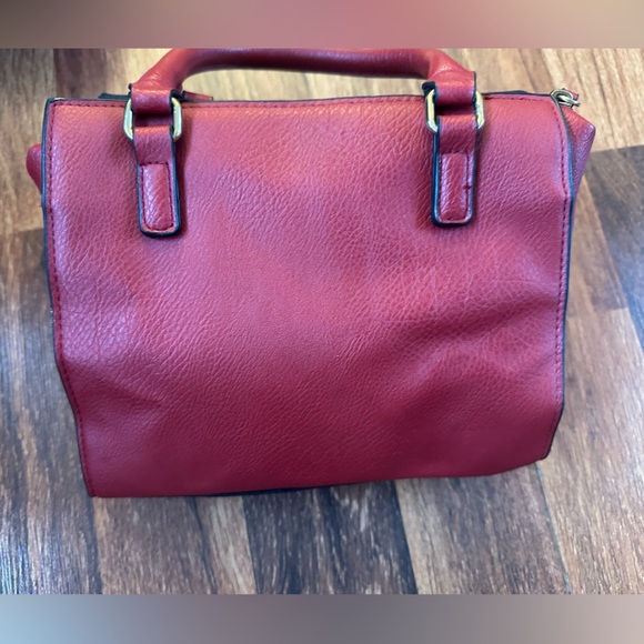 Christian Siriano Burgundy Leather Clutch - Picture 2 of 8